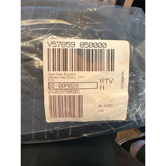 Tommie Copper Adjustable Back Brace 2X/3X Black Nylon w Infrared Unisex New - Picture 6 of 6